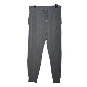 Athleta Balance Jogger Womens Medium Grey Heathered Sweatpants Pockets Lounge
